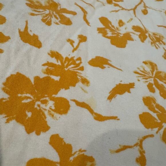 Garnet Hill 4-Piece Green Cotton Asian Wrap Yellow Floral Pajama Set M READ - Picture 2 of 9